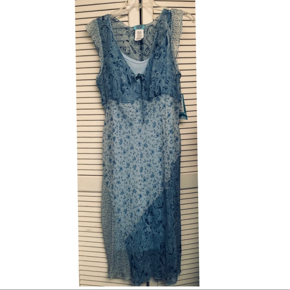 SFUZI CALIFORNIA CONCEPT Vintage Y2K Tea Length Dress NWT 13 Juniors